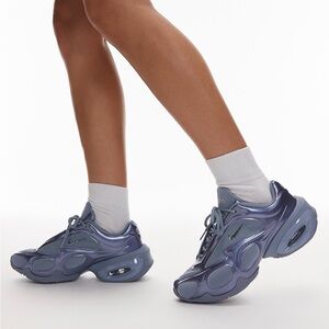 Nike Air Max Muse sneakers in gray & metallic silver